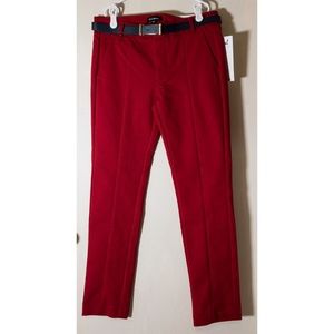NWOT Racheal Red Pants w/ Belt